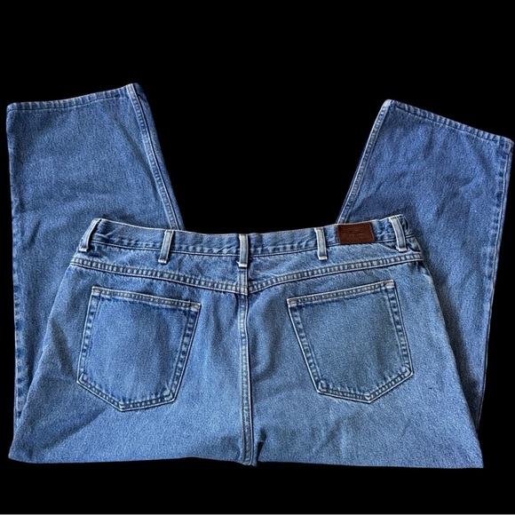 LL Bean Comfort Waist Jeans Men’s Size 42x29 Elastic Stretch Denim Cotton EUC - Picture 3 of 6
